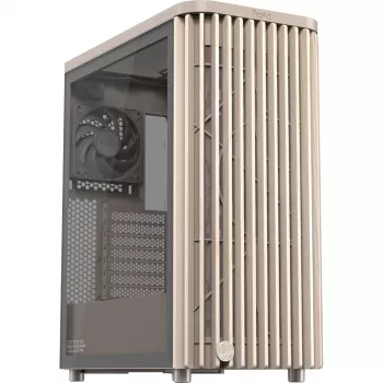 Arvutikorpus ASUS PROART PA401 WOOD TG PWM BEIGE – ATX, 503×225×412 mm, 2×3,5 tolli / 2×2,5 tolli, GPU kuni 315 mm