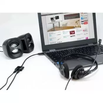 Equip USB-C kahe 3.5 mm heli DAC-adapteriga, USB C, isane, 2 x 3.5 mm, emane, 0,15 m, must