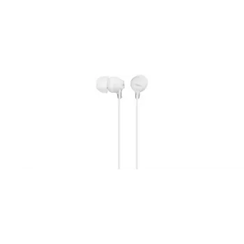 Sony MDR-EX15LP, juhtmega, 8 - 22000 Hz, Muusika, 3 g, Kõrvaklapid, Valge