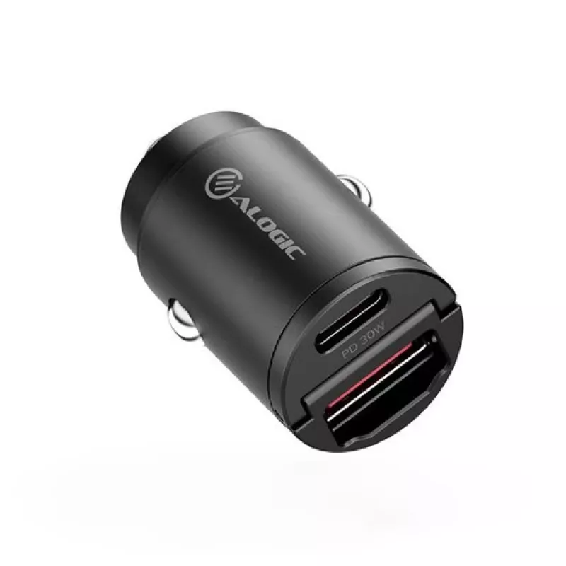 ALOGIC Rapid Power 30W mini autolaadija USB-C USB-A kiirlaadimine