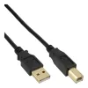 Microconnect USBAB5G USB-kaabel USB 2.0 5 m USB A USB B Must