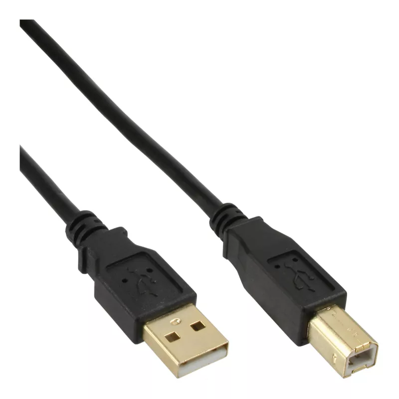 Microconnect USBAB5G USB-kaabel USB 2.0 5 m USB A USB B Must