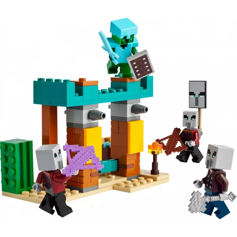 LEGO ehituskomplekt The Illager Desert Patrol 21267 – Minecraft mängukomplekt, 105 detaili, 4 minifiguuri, 80×60×110 mm