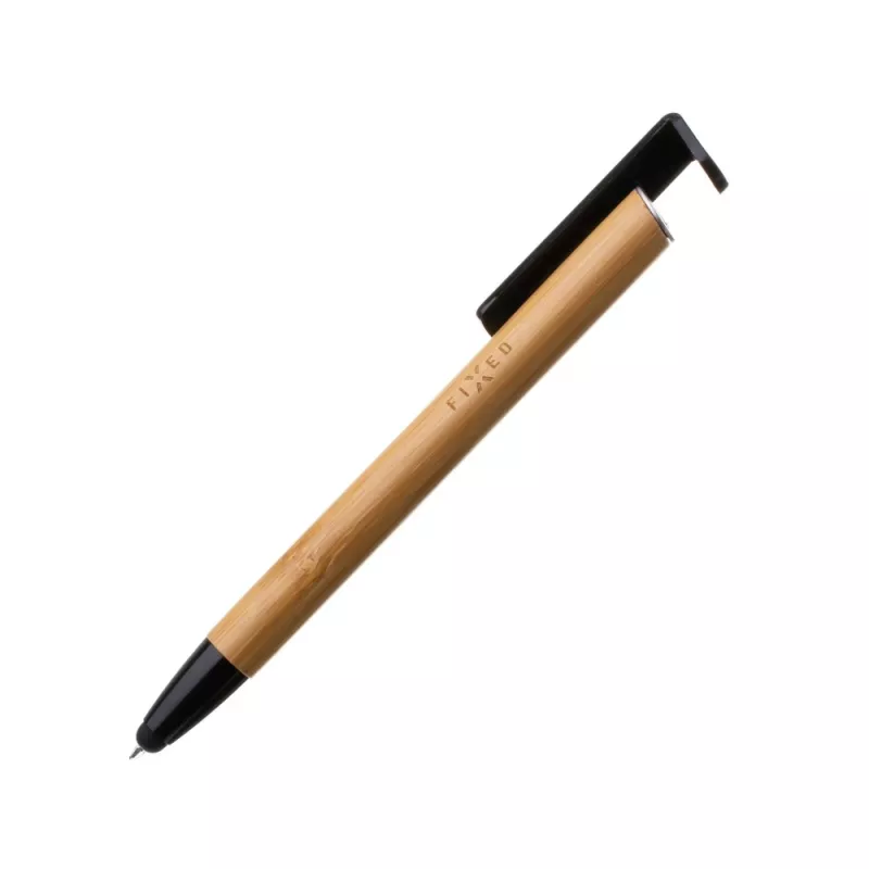 Pliiats koos pliiatsi, puutepliiatsi ja alusega FIXED FIXPEN-BA Bamboo — 3-ühes pliiats, puutetundliku ekraani pliiats ja integreeritud lauaalus