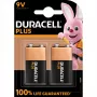 Aku Duracell Plus 9V (MN1604) — 2 tk, kogukaal 0,102 kg