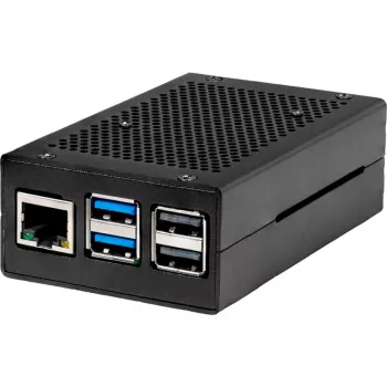 Joy-IT RB-AlucaseP5-01B SBC-korpus Raspberry Pi Alumiinium Must (RB-AlucaseP5-01B)