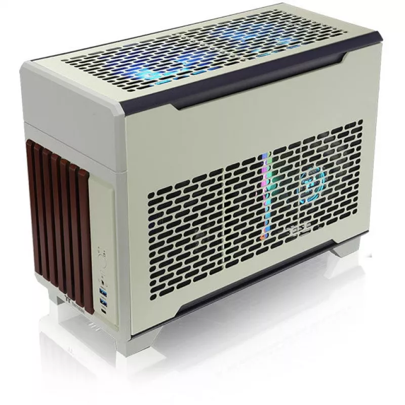 Mini korpus THERMALTAKE TR100 WS Matcha roheline kompaktne disain, mini-ITX/microATX tugi