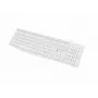 Juhtmega täissuuruses klaviatuur NATEC NAUTILUS NKL-1951, 105 klahvi, US International QWERTY, valge, USB, 1,8 m