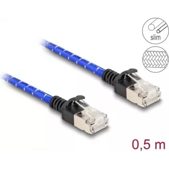 DeLOCK RJ45 Cat.6A võrgukaabel 0,5 m sinine