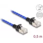 DeLOCK RJ45 Cat.6A võrgukaabel 0,5 m sinine