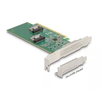 DeLOCK PCI Express 4.0 x16 kaart 4 x SFF-8639 NVMe - Bifurkatsioon - madala profiiliga