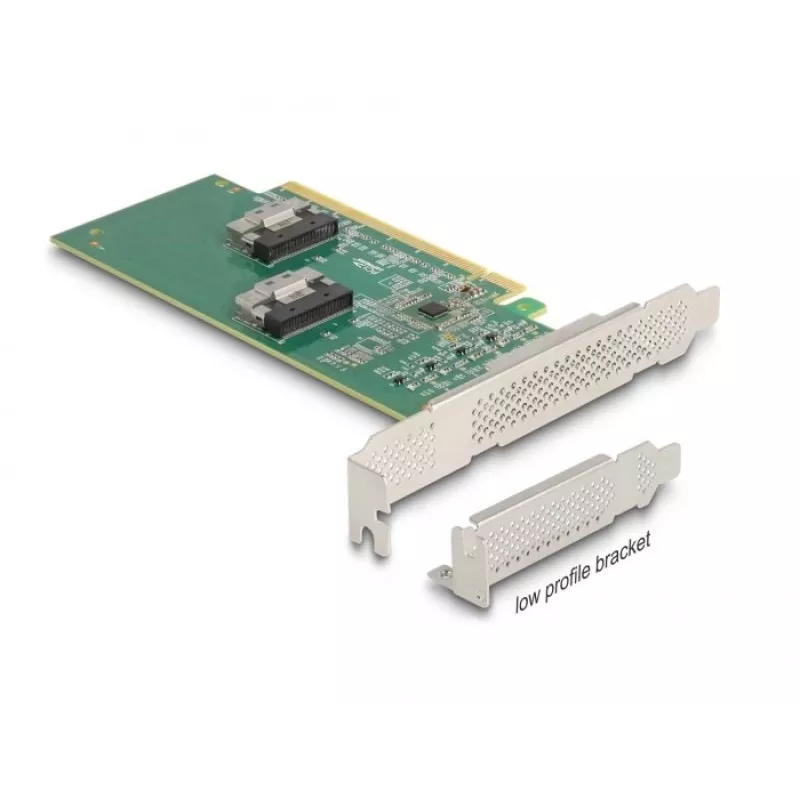 DeLOCK PCI Express 4.0 x16 kaart 4 x SFF-8639 NVMe - Bifurkatsioon - madala profiiliga