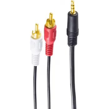 shiverpeaks BS30832-G helikaabel 1,5 m 3,5 mm 2 x RCA must (BS30832-G)
