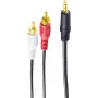 shiverpeaks BS30832-G helikaabel 1,5 m 3,5 mm 2 x RCA must (BS30832-G)