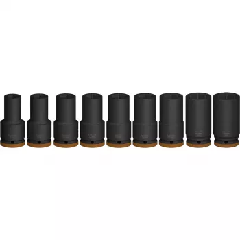 Padrunikomplekt Bosch PRO 3/4 tolli, 9-osaline sügavpadrun, must