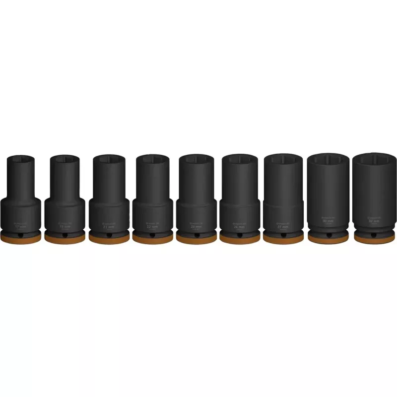 Padrunikomplekt Bosch PRO 3/4 tolli, 9-osaline sügavpadrun, must