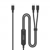 DIGITUS USB-C 2-in-1 laadimiskaabel 140 W, USB-C 2×USB-C-le, 1,8 m, USB 2.0, must