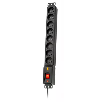 LESTAR LXARM 810 G-A K.:CZ 1,5M 19PDU must 8 vahelduvvoolu pistikupesa 230 V 1,5 m
