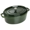 Staub La Cocotte 33 cm ovaalne malmist Hollandi ahi, basiilikuroheline