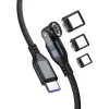 USB-C kaabel 4smarts GravityCord 240W 1,8 m – USB-C–USB-C kõrge võimsusega laadimine ja andmeedastus