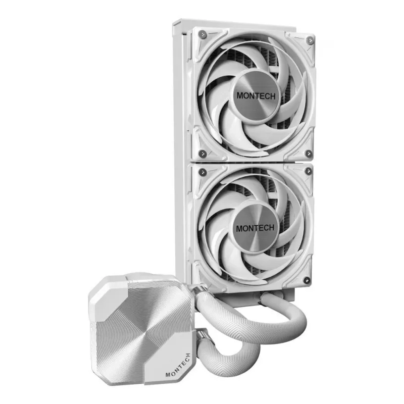 Montech HyperFlow Silent 240 protsessor Vedelikjahutus 12 cm Valge 1 tk