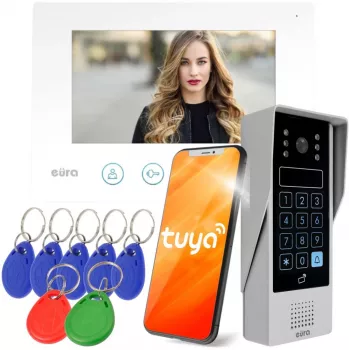 Video intercom Eura VDP-90A3 Delta Valge monitor with Tuya compatibility