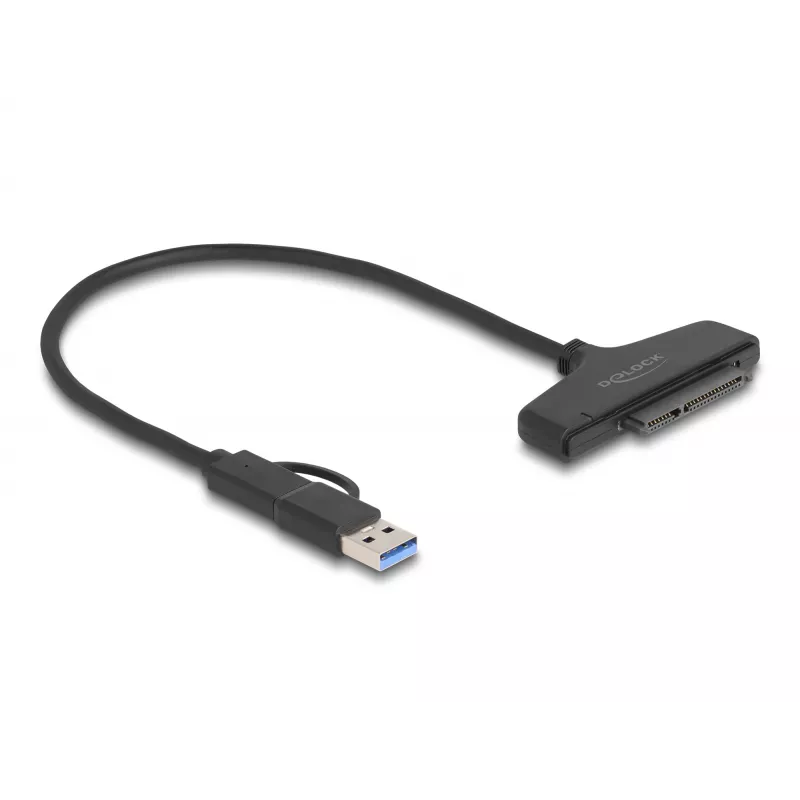 DeLOCK USB SATA-le muundur 6 Gb/s USB USB-C Type-A 0,3 m