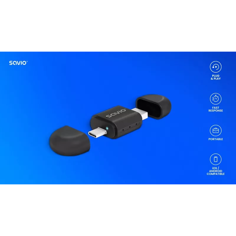 Juhtmevaba heli edastaja Savio TR-17 Bluetooth USB 10 m Must