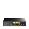 Võrgulüliti Cudy FS1010PG — 10/100 Mbps, 8 PoE-porti, 2 uplinki, 120W PoE-eelarve, metallkorpus