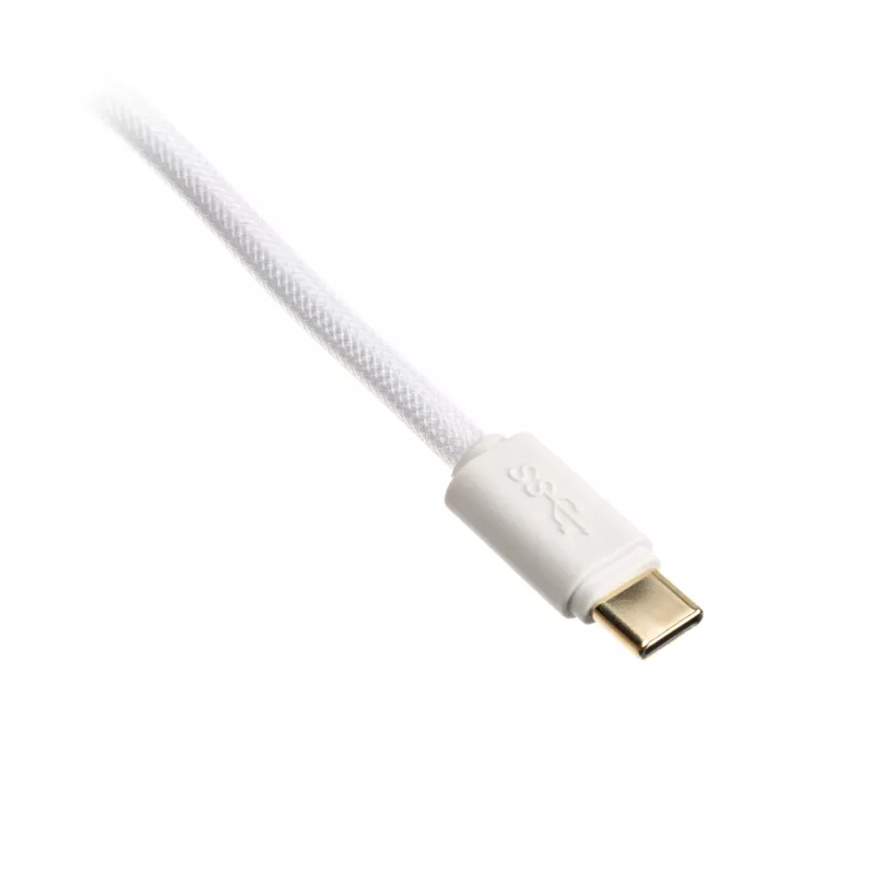 Spiraalne USB-kaabel Ducky Valge Edition DACOC2-WHT1, eemaldatav, valge spiraaldisain