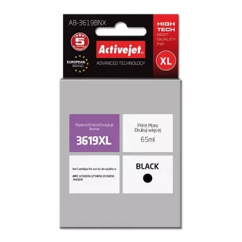 Tindikassett ActiveJet AB-3619BNX Ühildub Brother LC3619Bk XL Must 65 ml Suur (XL) tootlus