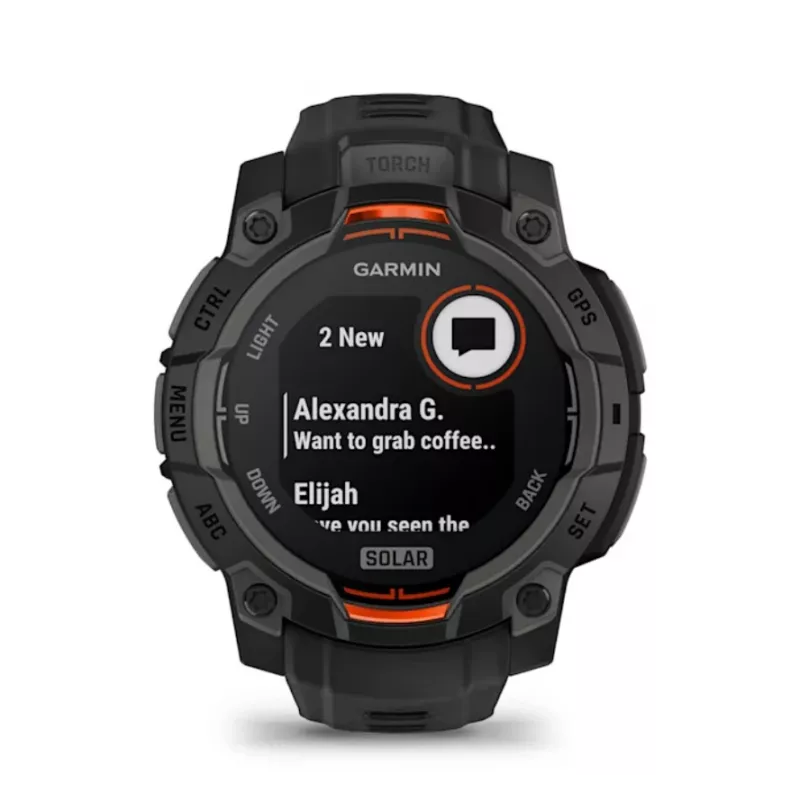 Garmin Instinct® 3 – 45 mm, päikeseenergiaga käekell Must