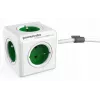 Allocacoc PowerCube Extended Type E pikendusjuhe 1,5 m 5 AC-pistikupesaga, siseruumides, roheline