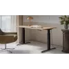 Elektrilise kõrguse reguleerimisega kirjutuslaud MOON LONG 150x80x72-120 must/wotani tamm
