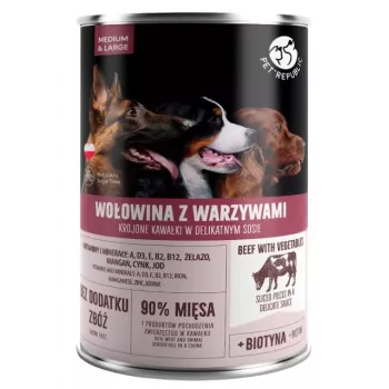 Märg koeratoit PetRepublic PET REPUBLIC Adult Medium & Large Beef with vegetables 1250 g