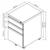 Kontori sahtliüksus Maclean MC-850 Must metall 2 sahtlit