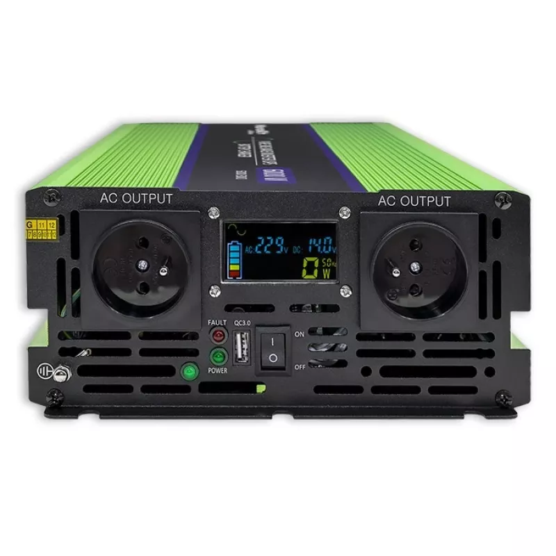 Autoinverter Qoltec Monolith 6000 W roheline 12 V