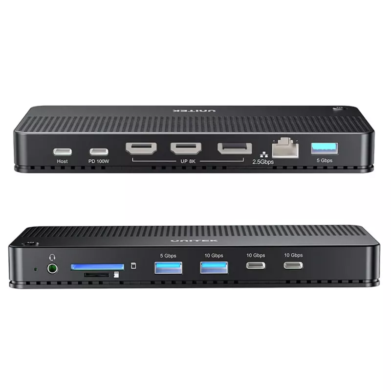 Dokkimisjaam UNITEK D1104A01 USB4 juhtmega 100W Power Delivery
