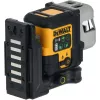 Juhtmevaba mitmejoonega laser DeWalt DCLE14301GB 3×180° ristjoon, 18 V, rohelised jooned, integreeritud Powerstack Li‑Ion aku
