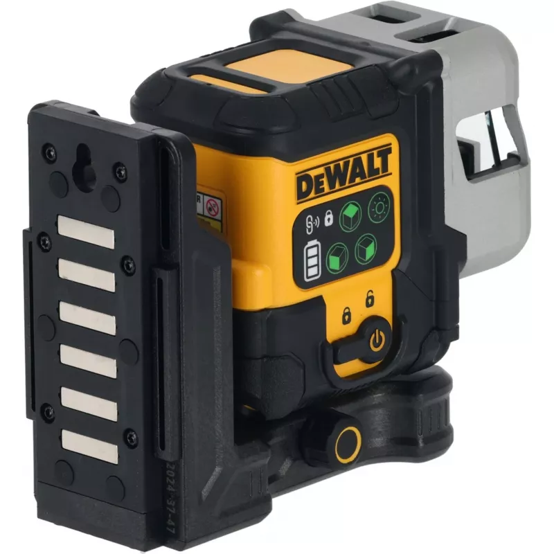 Juhtmevaba mitmejoonega laser DeWalt DCLE14301GB 3×180° ristjoon, 18 V, rohelised jooned, integreeritud Powerstack Li‑Ion aku