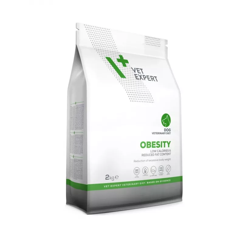 Kuiv koeratoit VETEXPERT Veterinary Diet Obesity 2 kg — täiskasvanute kehakaalu haldamine, linnuliha, valk 30%, rasv 6,5%