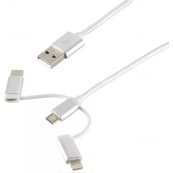 USB-kaabel ShiverPeaks BS14-50067 1m USB A Micro-USB B Valge
