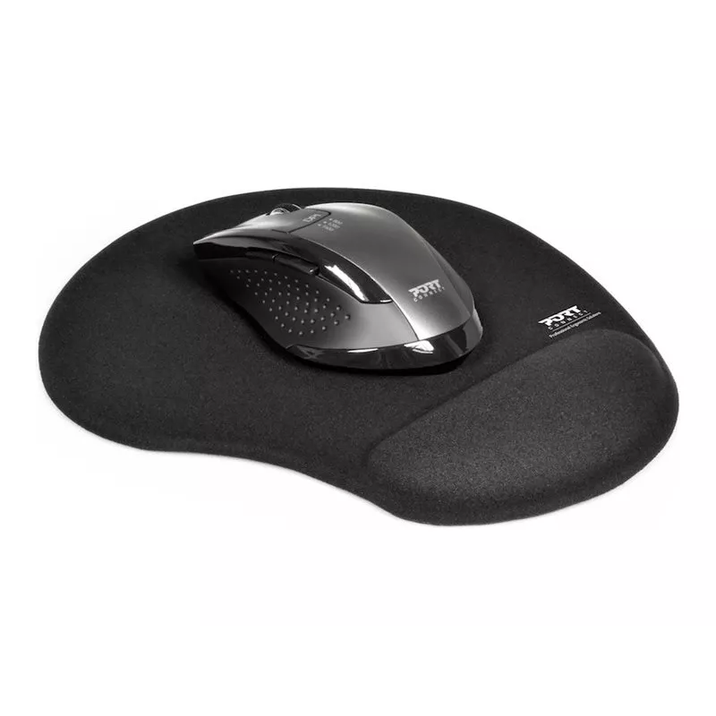PORT CONNECT | Ergonoomiline hiirematt | 200 x 230 x 20 mm | Must