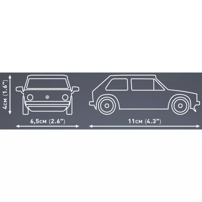 Mudelikomplekt Cobi Volkswagen Golf 1974–1983 1:35 ehitamiseks ja väljapanekuks