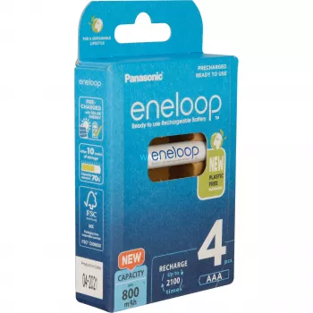 Laetavad patareid PANASONIC ENELOOP AAA 800 mAh 4 tk (BK-4MCDE/4CP)