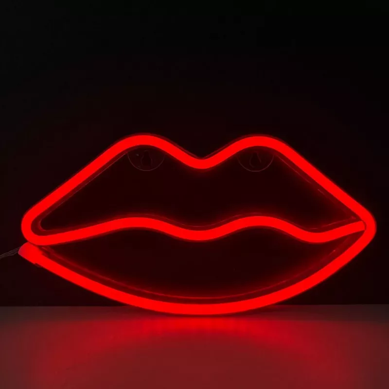 Neoontuled MANTA SNL61RGB LIPS RGB värvimuutev dekoratiivmärk, mudel SNL61RGB