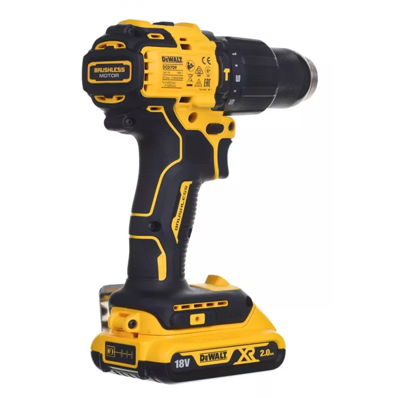Dewalt DCD709D2T löökmutterkeeraja koos aku ja laadijaga