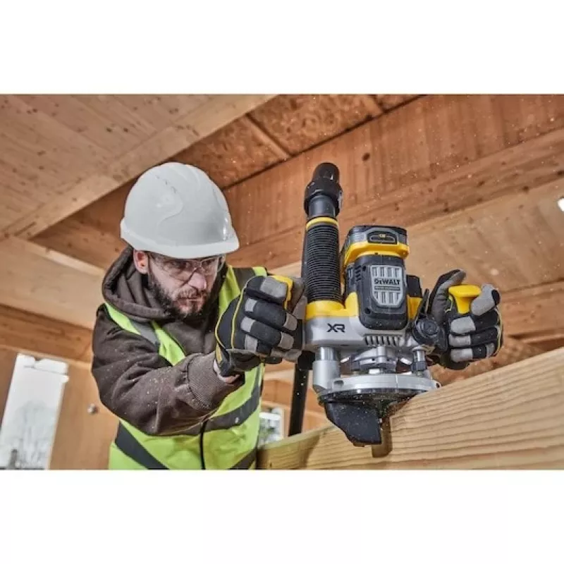 Põrandafrees DeWalt DCW620NT-XJ, akuga, harjadeta, 18V, 1600W väljund, 11–23k p/min, 12,7 mm padrun, tolmutoru, LED, 3,6 kg, karp
