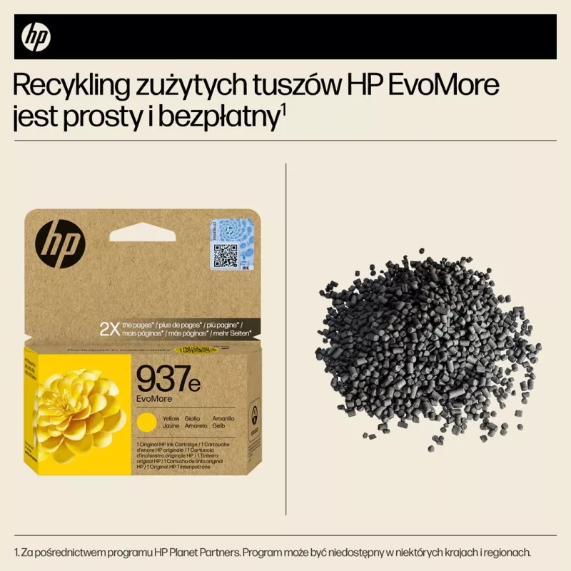 HP 937e EvoMore Kollane Originaal Tindikassett