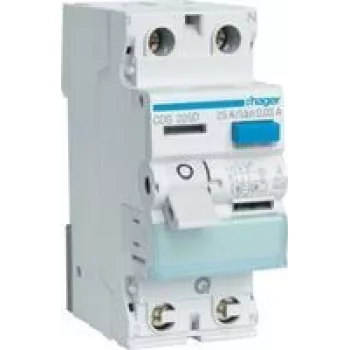 CDS225D rikkevoolukaitselüliti 2-pooluseline 6kA 25A 30mA tüüp A QC (CDS225D)